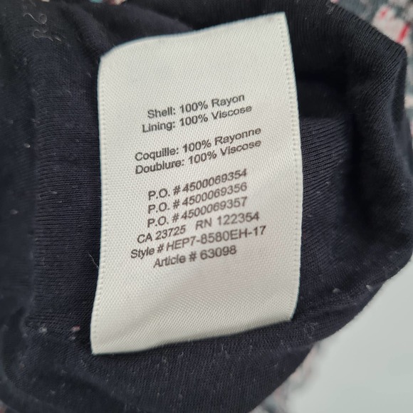 Wilfred Free Black Patterned Multicolor Slip Dress Size Medium - Picture 5 of 6